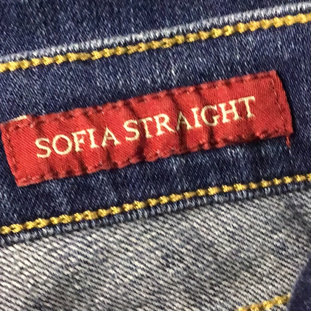 🍀Lucky Brand Sofia Straight Jeans Women’s 8 Long Mid Rise Denim #709 - Picture 4 of 9
